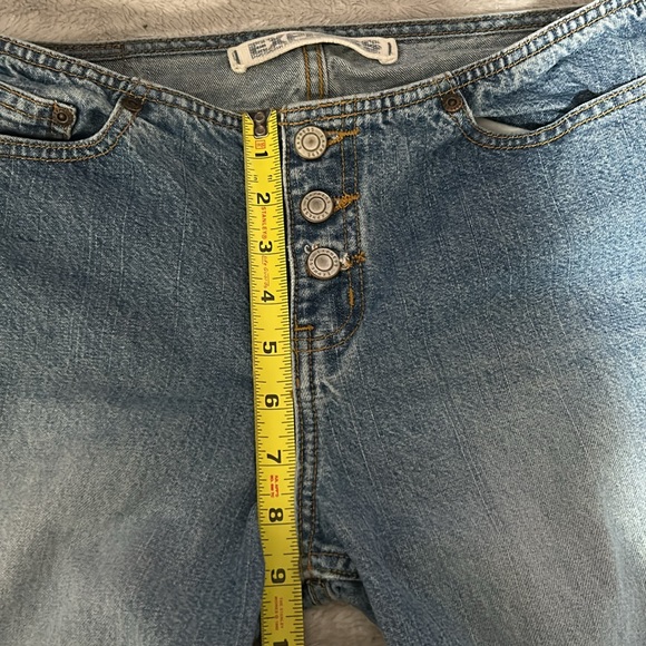 Express Y2K button front hipster flare  jeans size 5/6 - Picture 9 of 14